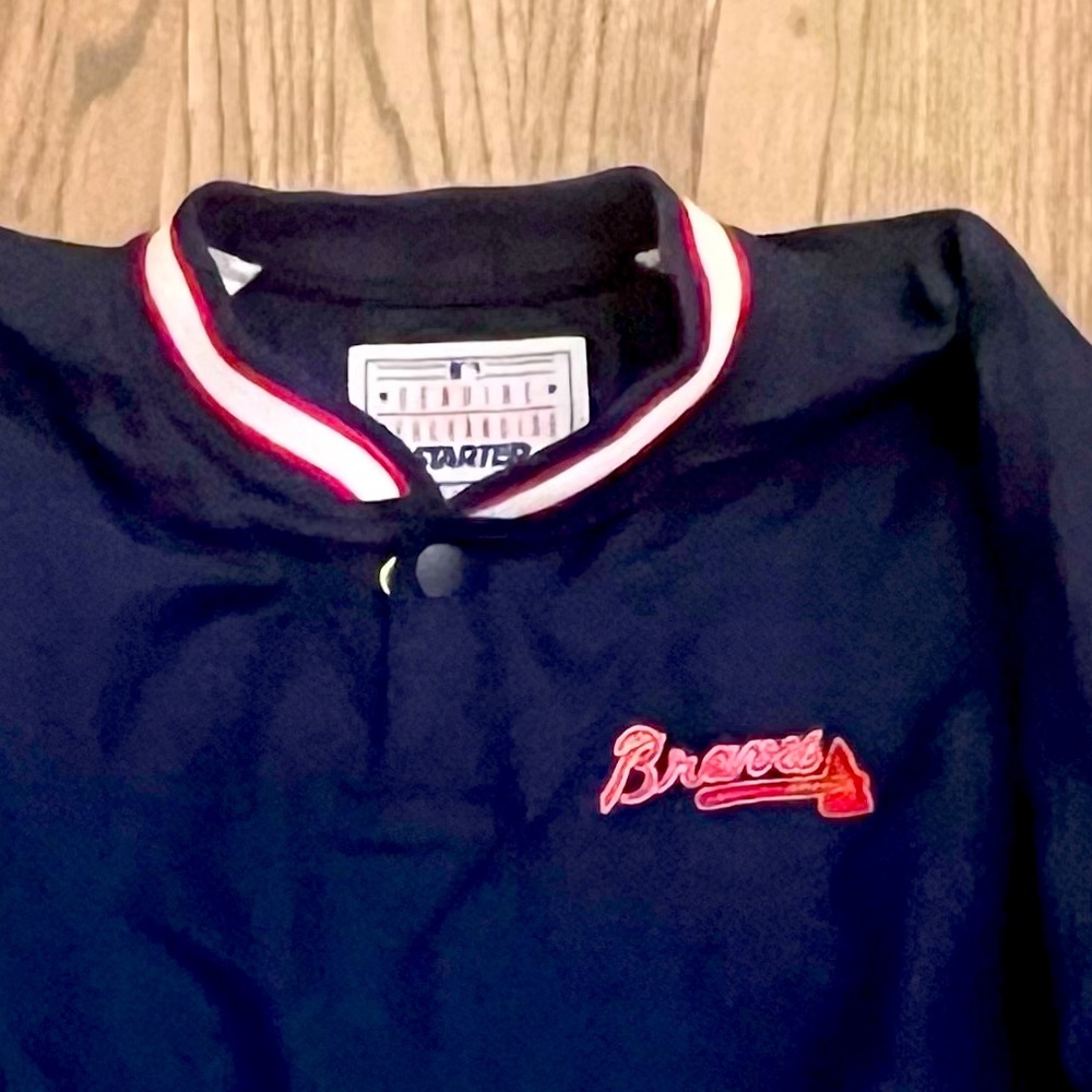 vintage braves starter windbreaker